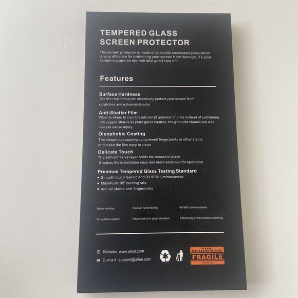 Ailun Glass Screen Protector - iPhone 12 / 12 Pro, 11, XR - 3 Pack - New In Box - Picture 4 of 5